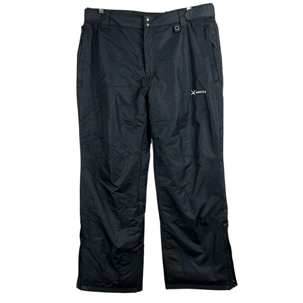 Arctix‎ Mens Adjustable Waist Insulated Snow Pants Size XL 40-42 Black Polyester
